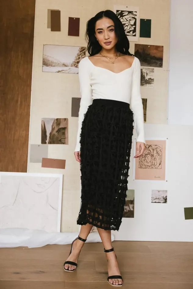 Bohme Skirts Open Cage Knit Skirt In Black Black 8211 Women Bohme Skirts Open Cage Knit Skirt In Black Black 8211 Women