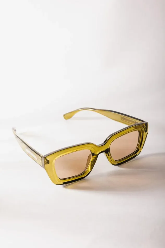 Bohme Sunglasses Shalee Sunglasses In Olive Olive 8211 Women