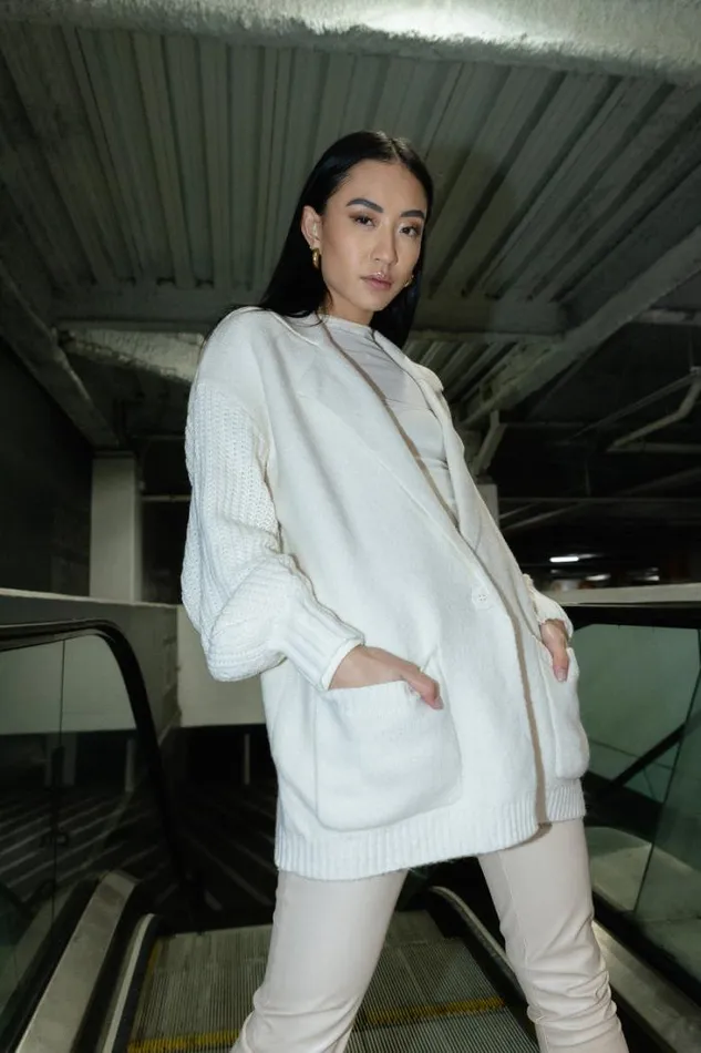 Bohme Sweaters Siv Open Front Cardigan 8211 FINAL SALE Oatmeal 8211 Women