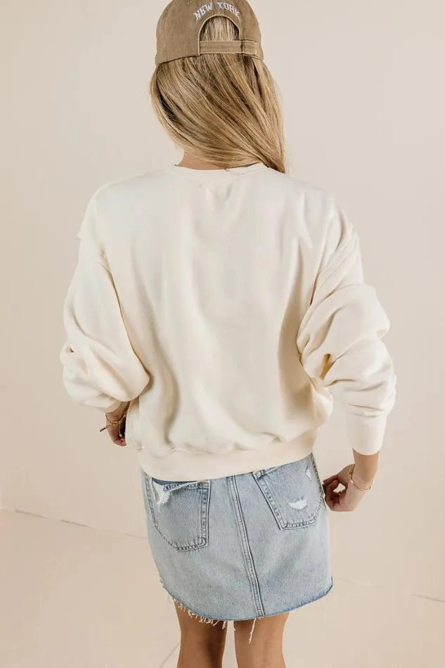 Bohme Sweaters Willow Sweatshirt In Cream Cream 8211 Women Bohme Sweaters Willow Sweatshirt In Cream Cream 8211 Women