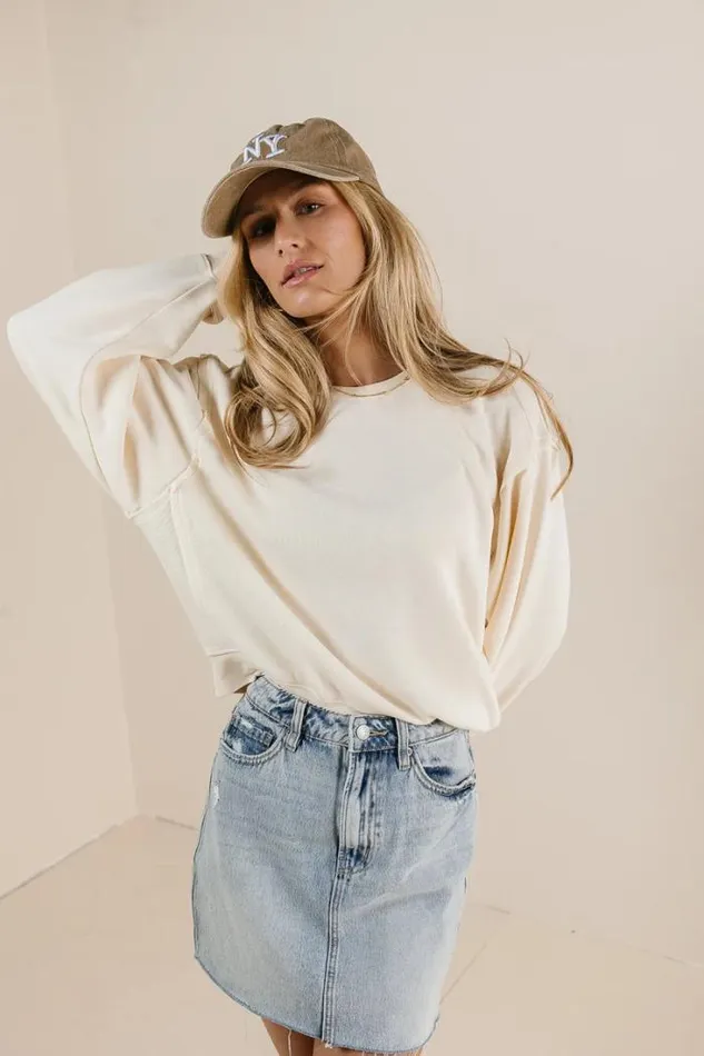 Bohme Sweaters Willow Sweatshirt In Cream Cream 8211 Women Bohme Sweaters Willow Sweatshirt In Cream Cream 8211 Women