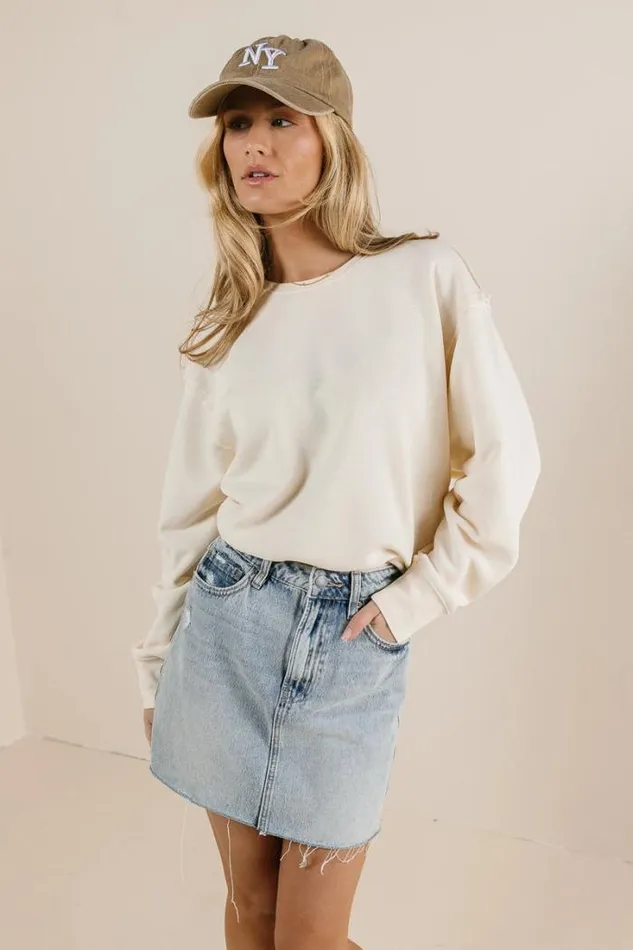 Bohme Sweaters Willow Sweatshirt In Cream Cream 8211 Women Bohme Sweaters Willow Sweatshirt In Cream Cream 8211 Women