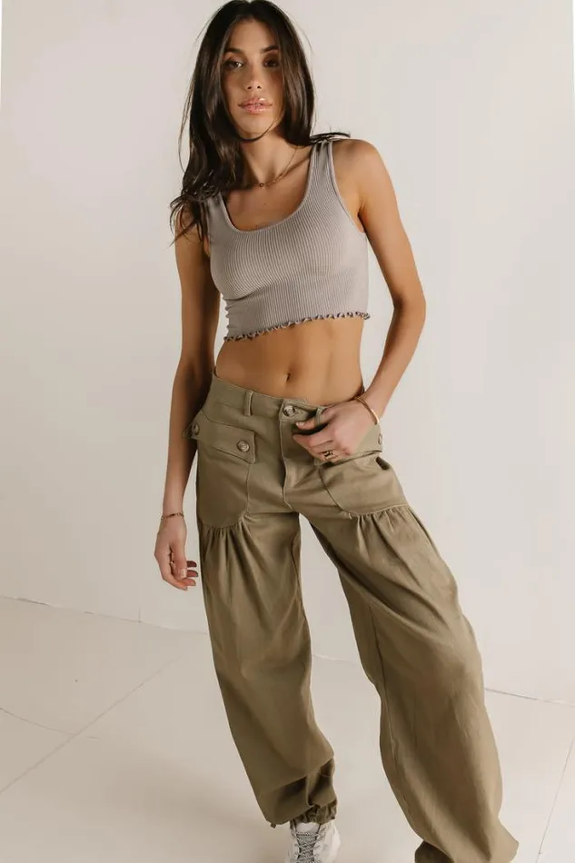 Bohme Tees and Tanks Everleigh Cropped Tank In Taupe Taupe 8211 Women Bohme Tees and Tanks Everleigh Cropped Tank In Taupe Taupe 8211 Women