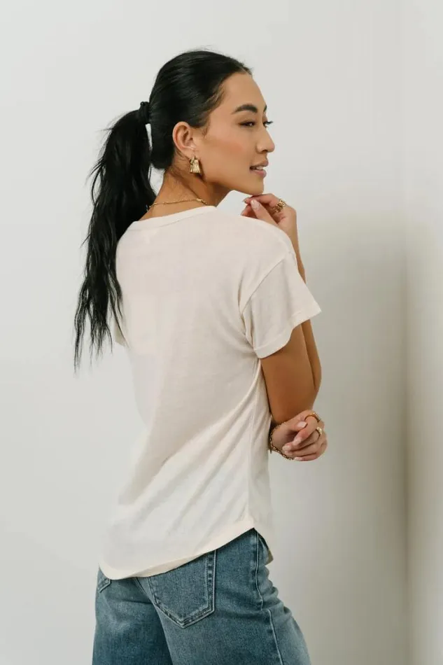 Bohme Tees and Tanks Rally And Races TShirt Cream 8211 Women Bohme Tees and Tanks Rally And Races TShirt Cream 8211 Women