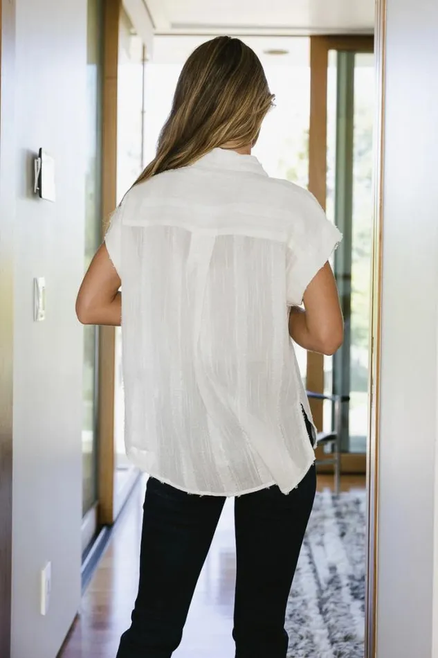 Bohme Tops Adrian Textured Button Up In Cream Cream 8211 Women Bohme Tops Adrian Textured Button Up In Cream Cream 8211 Women