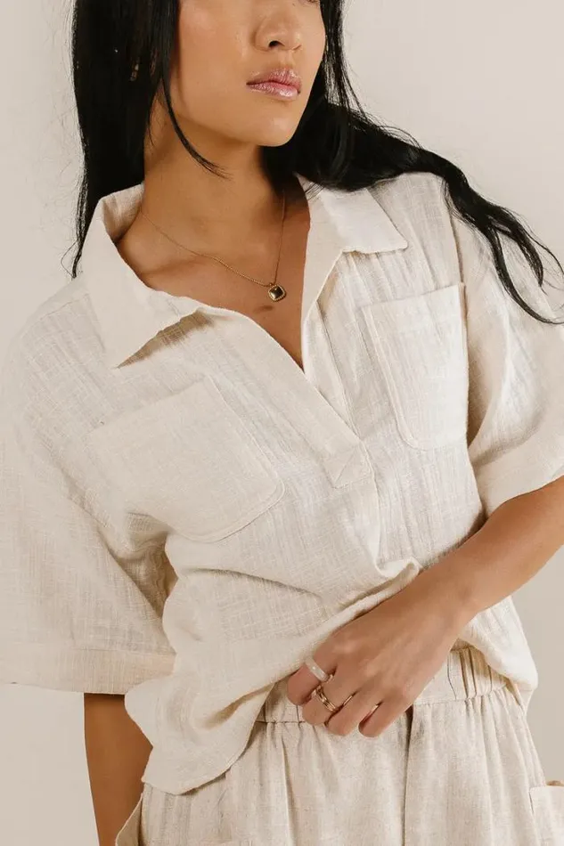 Bohme Tops Alyssa Top In Cream Cream 8211 Women