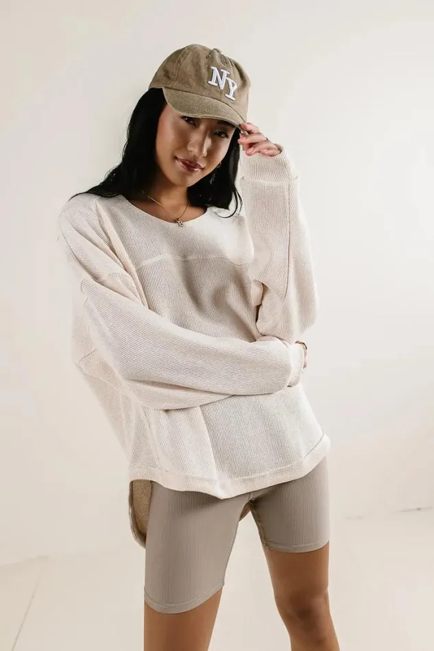 Bohme Tops Brianna Oversized Knit Top Cream 8211 Women