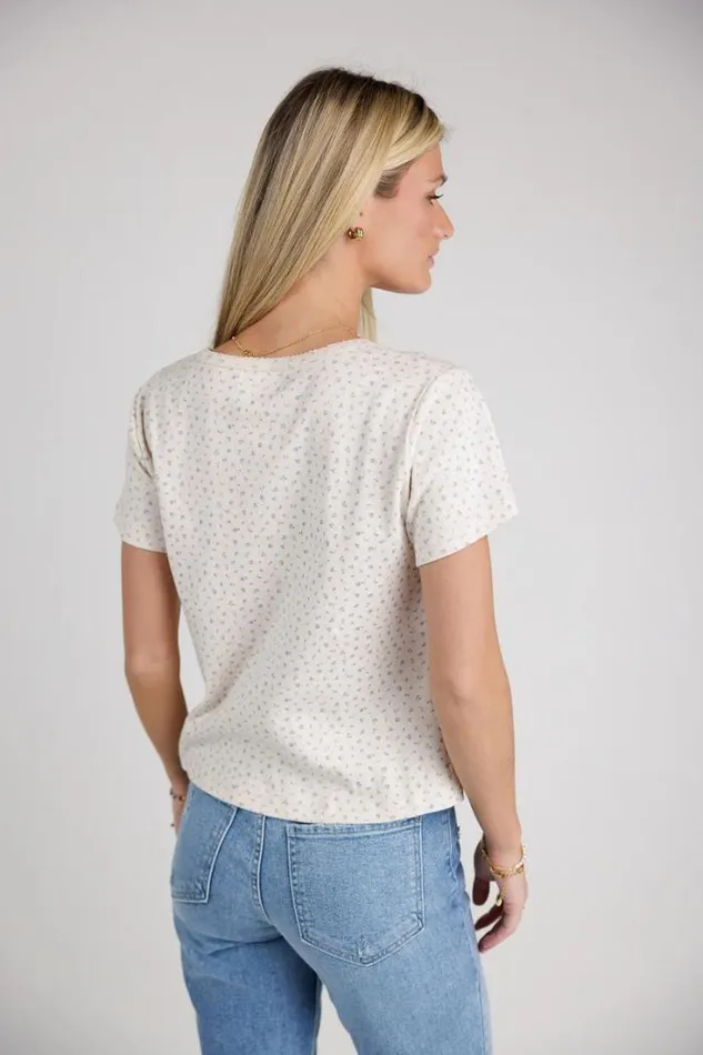 Bohme Tops Ditsy Floral Knit Top Cream 8211 Women Bohme Tops Ditsy Floral Knit Top Cream 8211 Women
