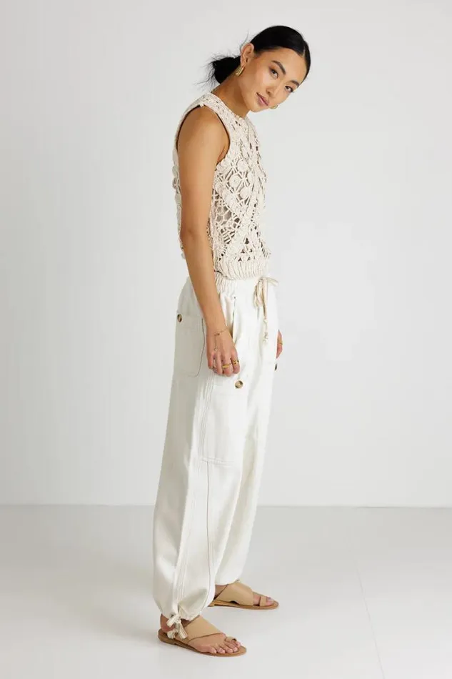 Bohme Tops Eloise Crochet Top Natural 8211 Women Bohme Tops Eloise Crochet Top Natural 8211 Women