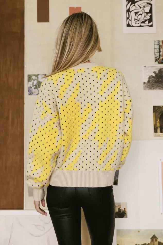 Bohme Tops Felicity Abstract Sweater In Yellow Yellow 8211 Women Bohme Tops Felicity Abstract Sweater In Yellow Yellow 8211 Women