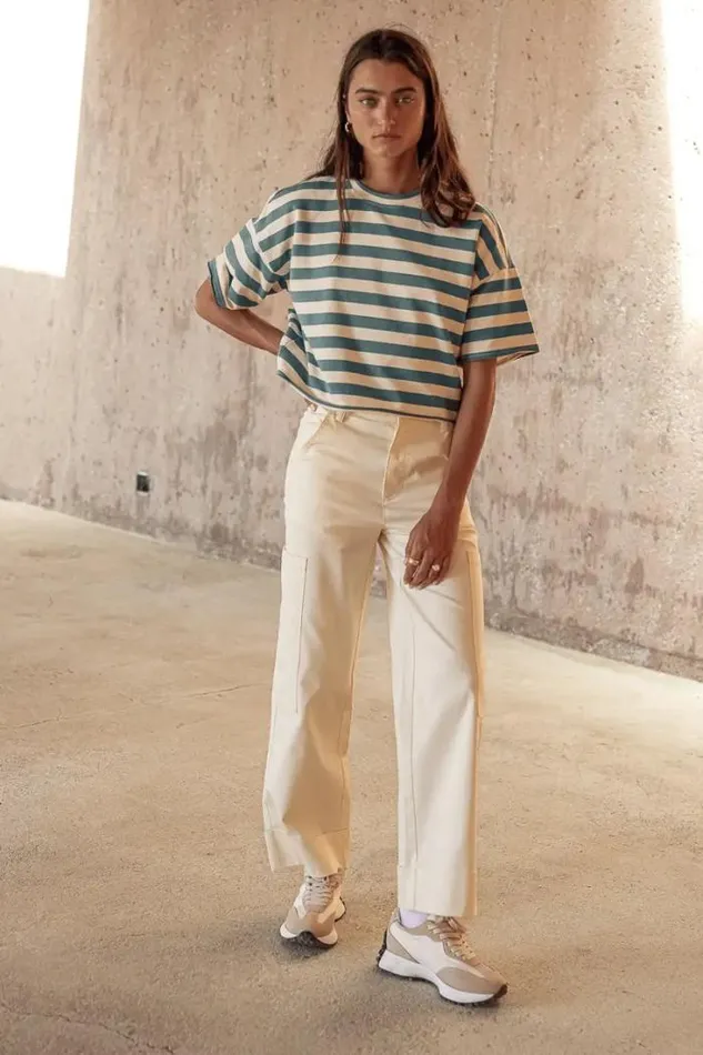 Bohme Tops Felix Striped Top In Teal Teal 8211 Women Bohme Tops Felix Striped Top In Teal Teal 8211 Women