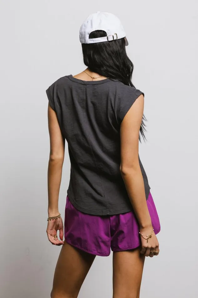 Bohme Tops Jaylene Muscle Tee In Charcoal Charcoal 8211 Women Bohme Tops Jaylene Muscle Tee In Charcoal Charcoal 8211 Women
