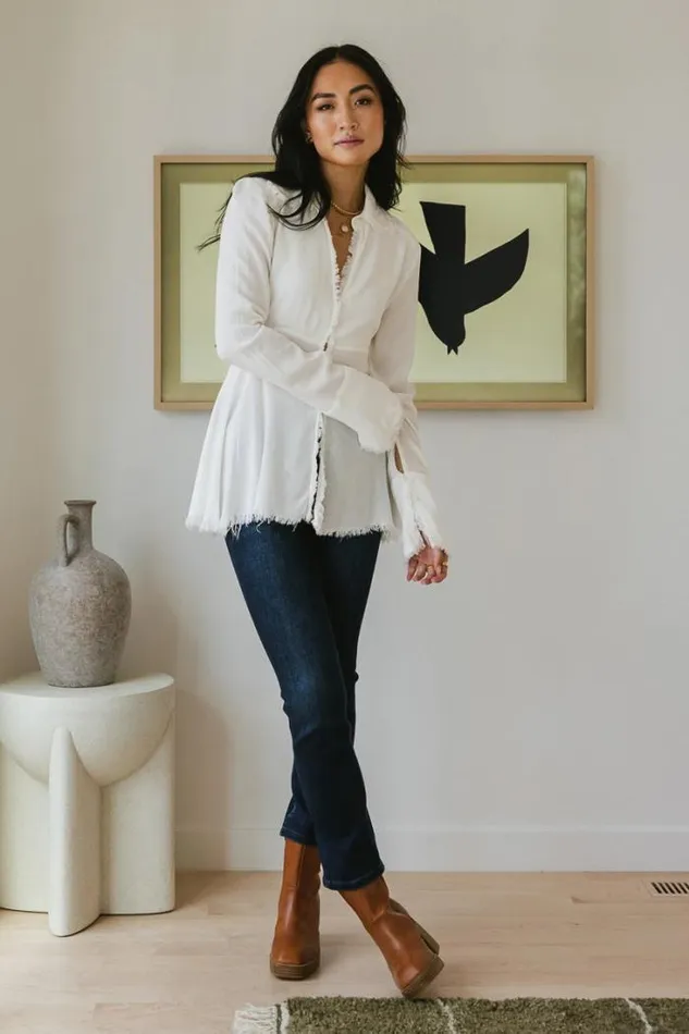 Bohme Tops Jesse Fringe Top In White 8211 FINAL SALE White 8211 Women Bohme Tops Jesse Fringe Top In White 8211 FINAL SALE White 8211 Women