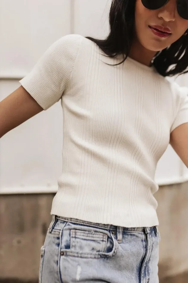 Bohme Tops Kyra Sweater Top 8211 FINAL SALE Ivory 8211 Women Bohme Tops Kyra Sweater Top 8211 FINAL SALE Ivory 8211 Women