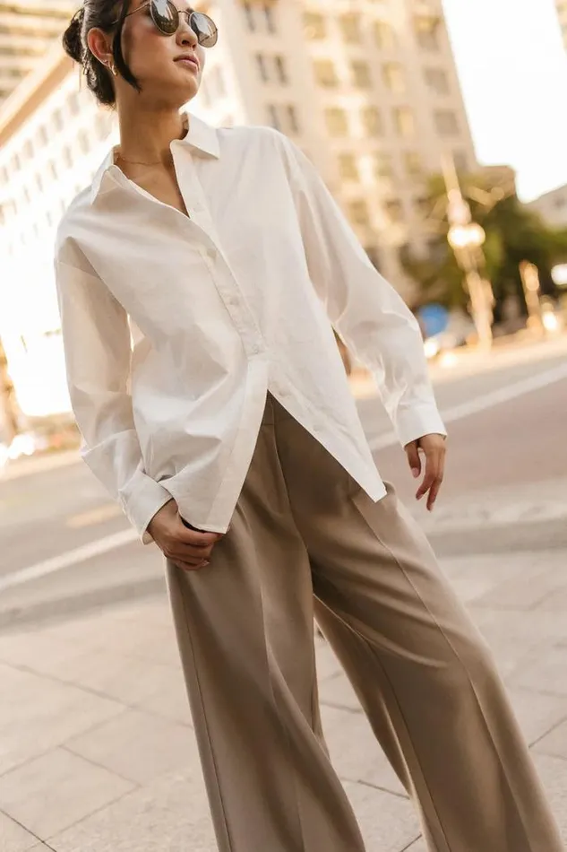 Bohme Tops Lesia Button Up 8211 FINAL SALE White 8211 Women