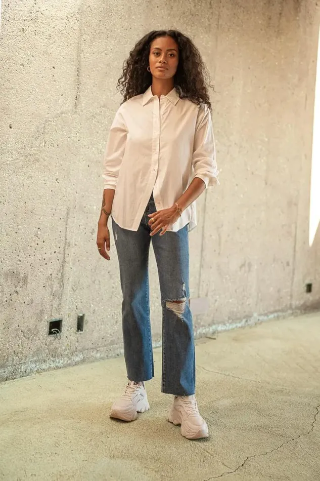 Bohme Tops Lesia Button Up 8211 FINAL SALE White 8211 Women Bohme Tops Lesia Button Up 8211 FINAL SALE White 8211 Women