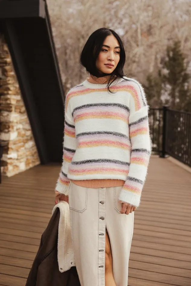 Bohme Tops Mariana Striped Sweater Pink 8211 Women Bohme Tops Mariana Striped Sweater Pink 8211 Women