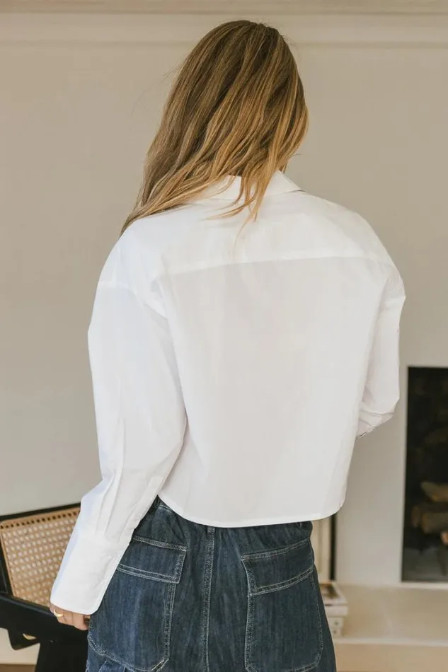 Bohme Tops Neve Cropped Button Up White 8211 Women Bohme Tops Neve Cropped Button Up White 8211 Women