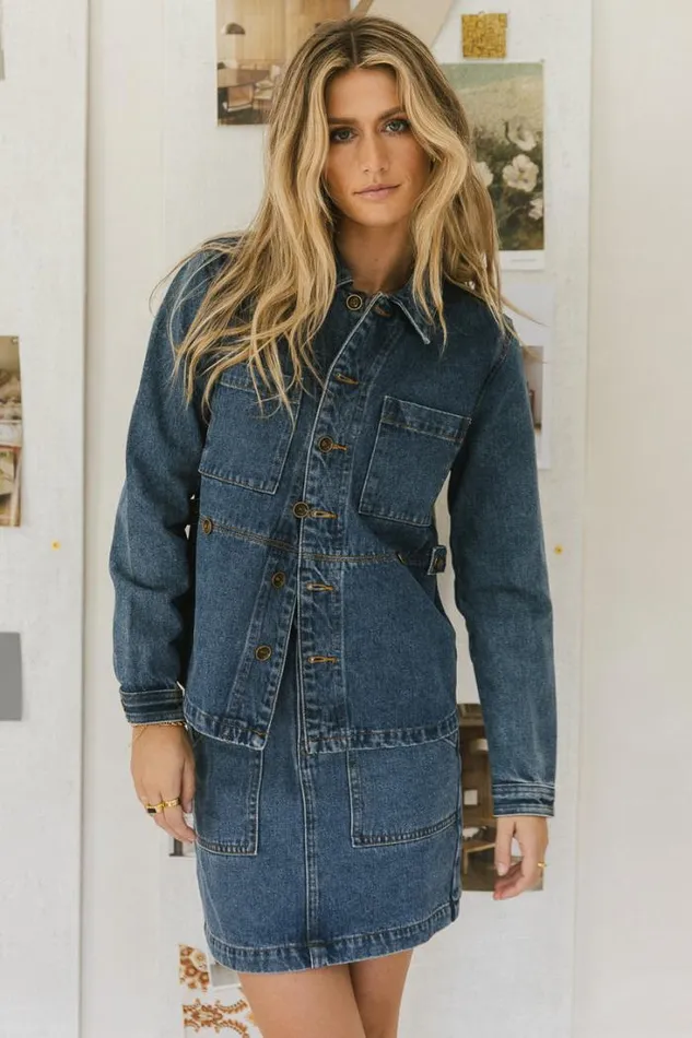 Bohme Tops Phoenix Denim Jacket Medium Wash 8211 Women