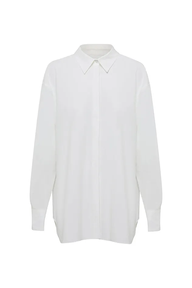 BONDI BORN Shirts and Tops Baros Long Sleeve Shirt 8211 White 8211 Women