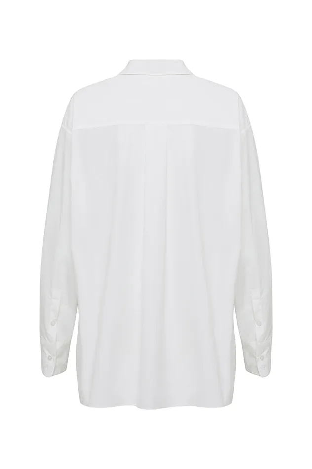 BONDI BORN Shirts and Tops Baros Long Sleeve Shirt 8211 White 8211 Women