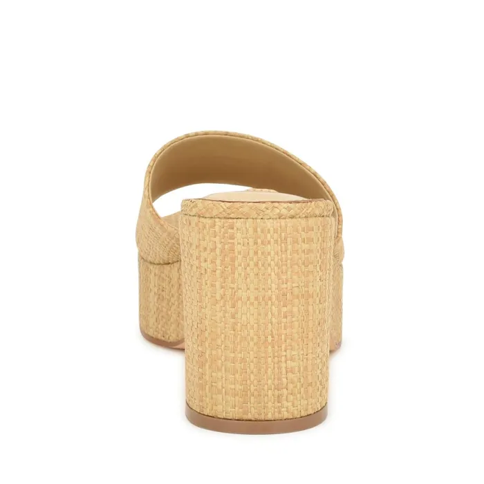 Boone Platform Slide Sandals Natural Raffia Women Nine West Casual Boone Platform Slide Sandals Natural Raffia Women Nine West Casual