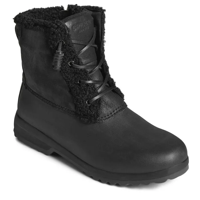 Boots Women Sperry Maritime Repel Teddy Trim Snow Boot Black Boots Women Sperry Maritime Repel Teddy Trim Snow Boot Black