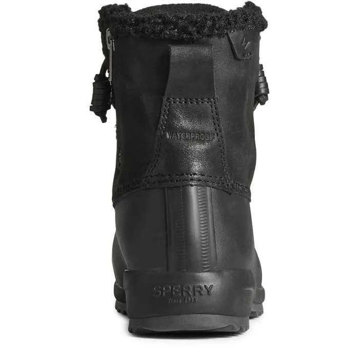 Boots Women Sperry Maritime Repel Teddy Trim Snow Boot Black Boots Women Sperry Maritime Repel Teddy Trim Snow Boot Black