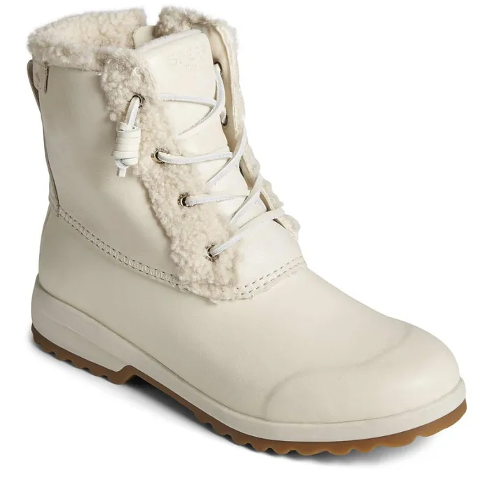 Boots Women Sperry Maritime Repel Teddy Trim Snow Boot Ivory Boots Women Sperry Maritime Repel Teddy Trim Snow Boot Ivory