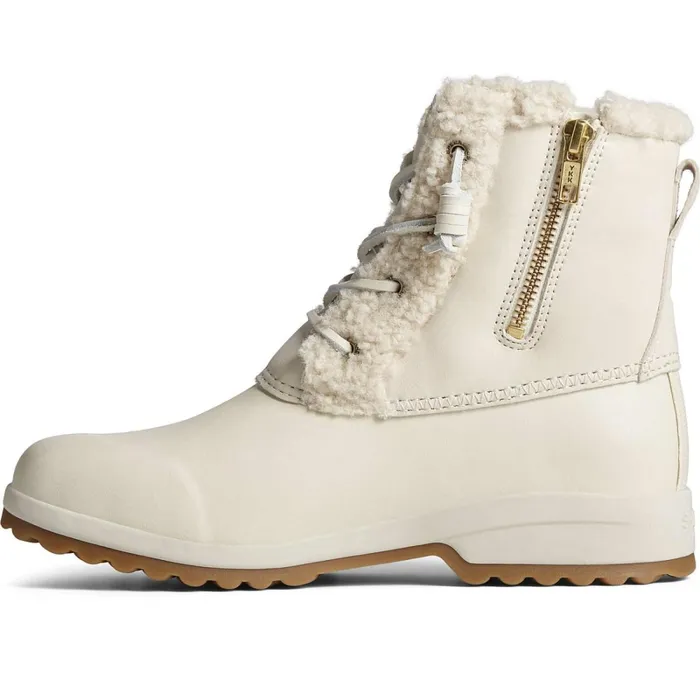 Boots Women Sperry Maritime Repel Teddy Trim Snow Boot Ivory Boots Women Sperry Maritime Repel Teddy Trim Snow Boot Ivory