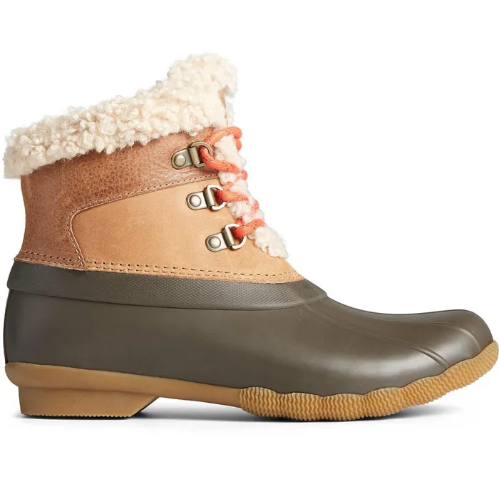 Boots Women Sperry Saltwater Alpine Leather Duck Boot Tanbrown