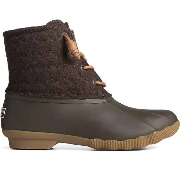 Boots Women Sperry Saltwater Chevron Wool Duck Boot Java