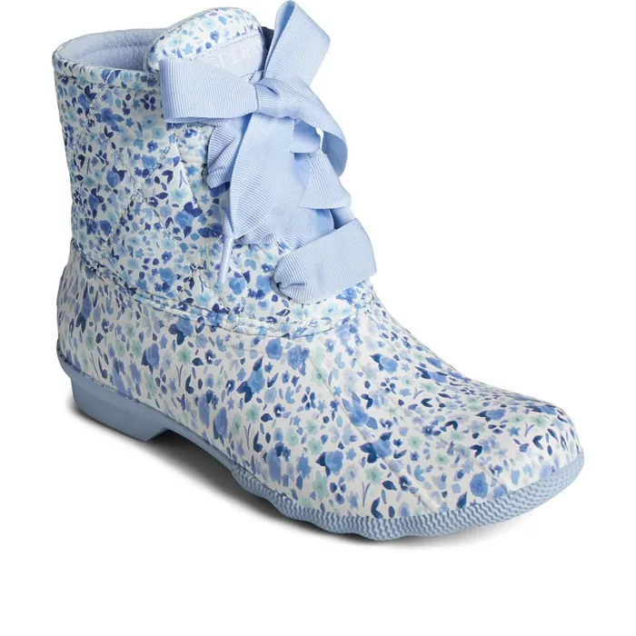 Boots Women Sperry Saltwater Floral Duck Boot Blue Boots Women Sperry Saltwater Floral Duck Boot Blue
