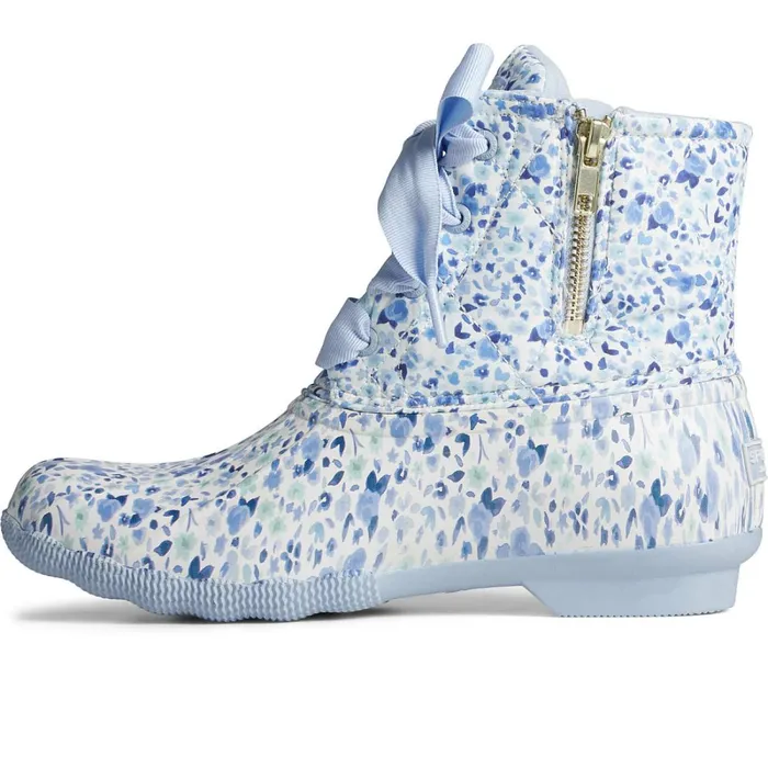 Boots Women Sperry Saltwater Floral Duck Boot Blue Boots Women Sperry Saltwater Floral Duck Boot Blue