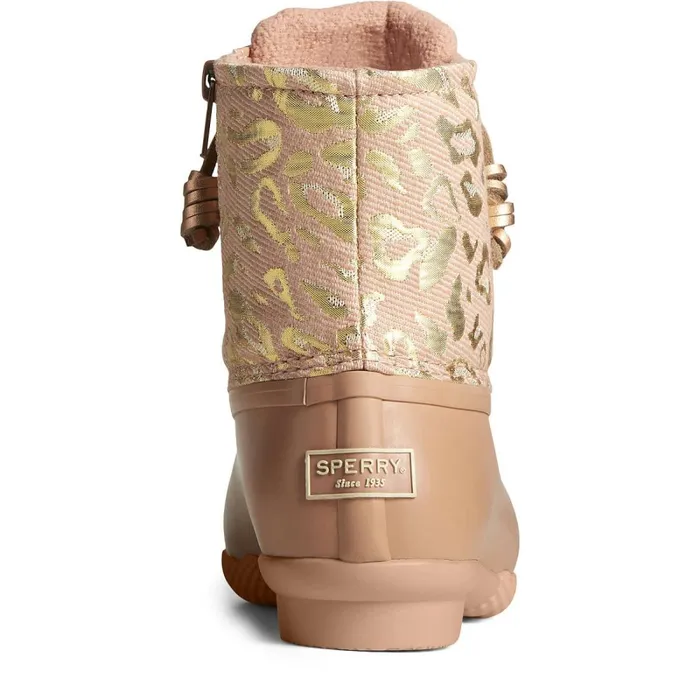 Boots Women Sperry Saltwater Metallic Jacquard Duck Boot Rose Boots Women Sperry Saltwater Metallic Jacquard Duck Boot Rose
