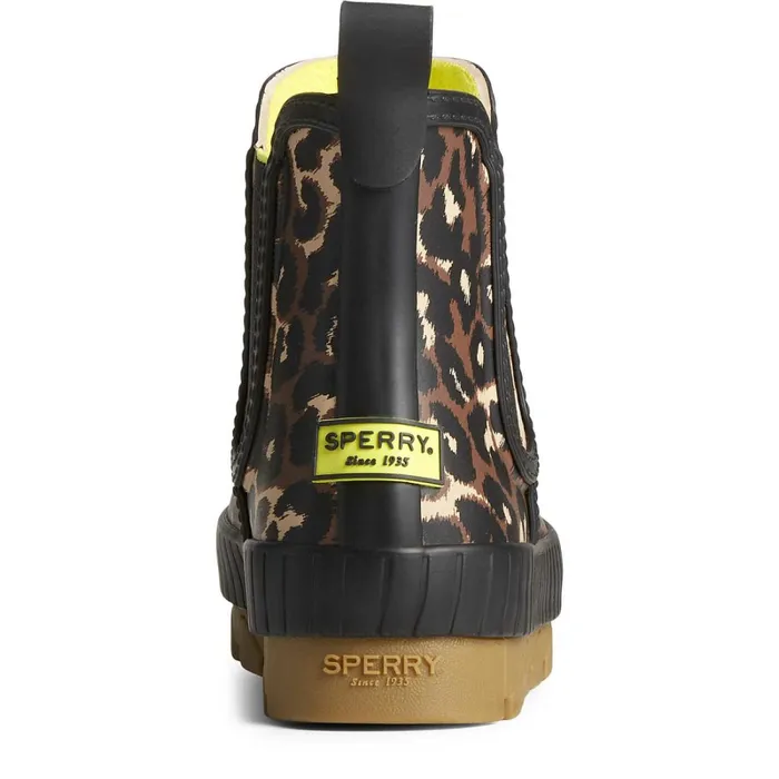 Boots Women Sperry Torrent Leopard Chelsea Waterproof Rain Boot Black Boots Women Sperry Torrent Leopard Chelsea Waterproof Rain Boot Black