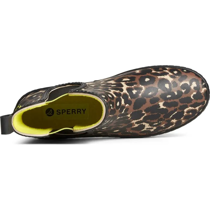 Boots Women Sperry Torrent Leopard Chelsea Waterproof Rain Boot Black Boots Women Sperry Torrent Leopard Chelsea Waterproof Rain Boot Black