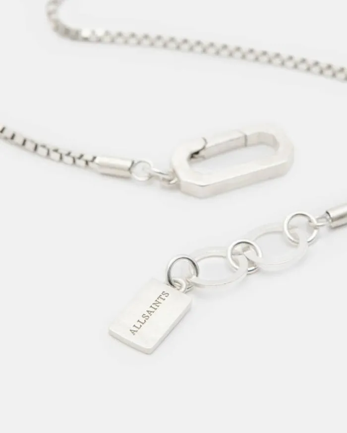 Box Chain Fine Sterling Silver Necklace Silver Women AllSaints Accessories