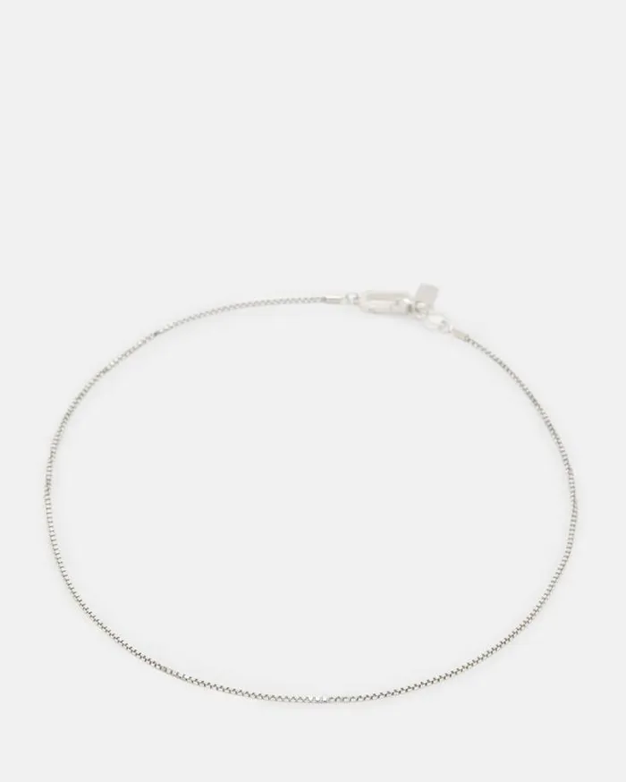 Box Chain Fine Sterling Silver Necklace Silver Women AllSaints Jewelry