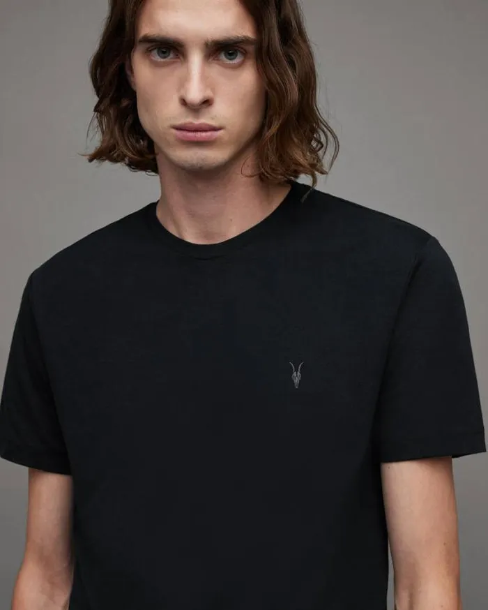 Brace Brushed Cotton TShirts 3 Pack Black Men AllSaints TShirts