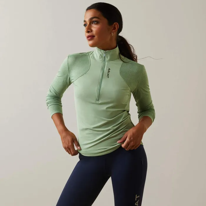 Breathe 14 Zip Baselayer Basil Women Ariat TShirts and Tops