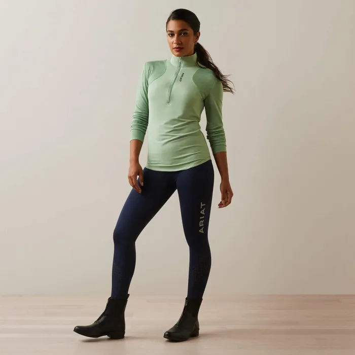 Breathe 14 Zip Baselayer Basil Women Ariat TShirts and Tops Breathe 14 Zip Baselayer Basil Women Ariat TShirts and Tops