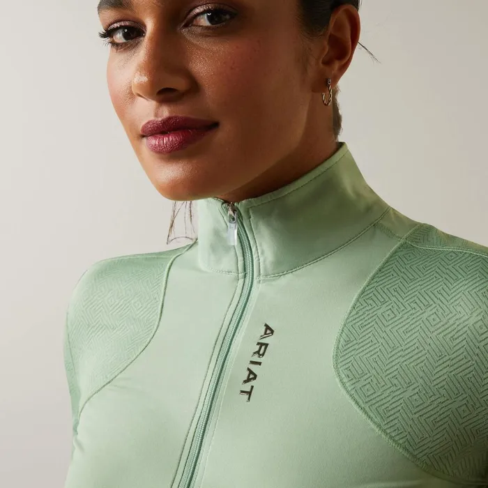 Breathe 14 Zip Baselayer Basil Women Ariat TShirts and Tops Breathe 14 Zip Baselayer Basil Women Ariat TShirts and Tops