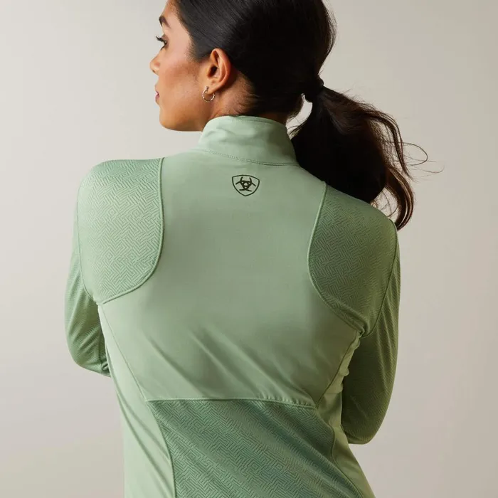 Breathe 14 Zip Baselayer Basil Women Ariat TShirts and Tops Breathe 14 Zip Baselayer Basil Women Ariat TShirts and Tops