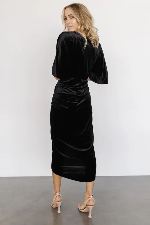 Brendyn Ruched Velvet Dress Black Women Baltic Born Mother Of The Bride Brendyn Ruched Velvet Dress Black Women Baltic Born Mother Of The Bride