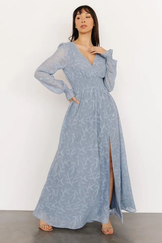 Bridget Textured Maxi Dress Light Blue Women Baltic Born Mother Of The Bride