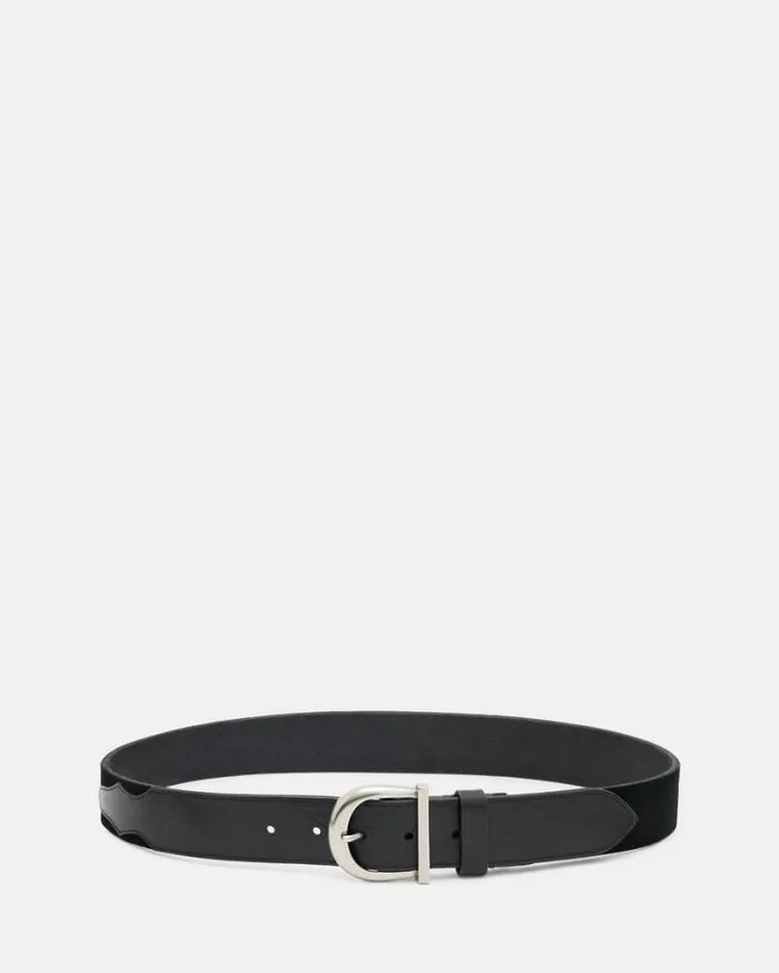 Briony Mixed Suede Western Belt Blackantq Nickel Women AllSaints Leather Belts Briony Mixed Suede Western Belt Blackantq Nickel Women AllSaints Leather Belts