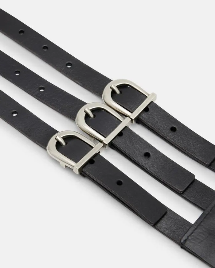 Briony Wide Leather Waist Belt Blackantq Nickel Women AllSaints Leather Belts Briony Wide Leather Waist Belt Blackantq Nickel Women AllSaints Leather Belts
