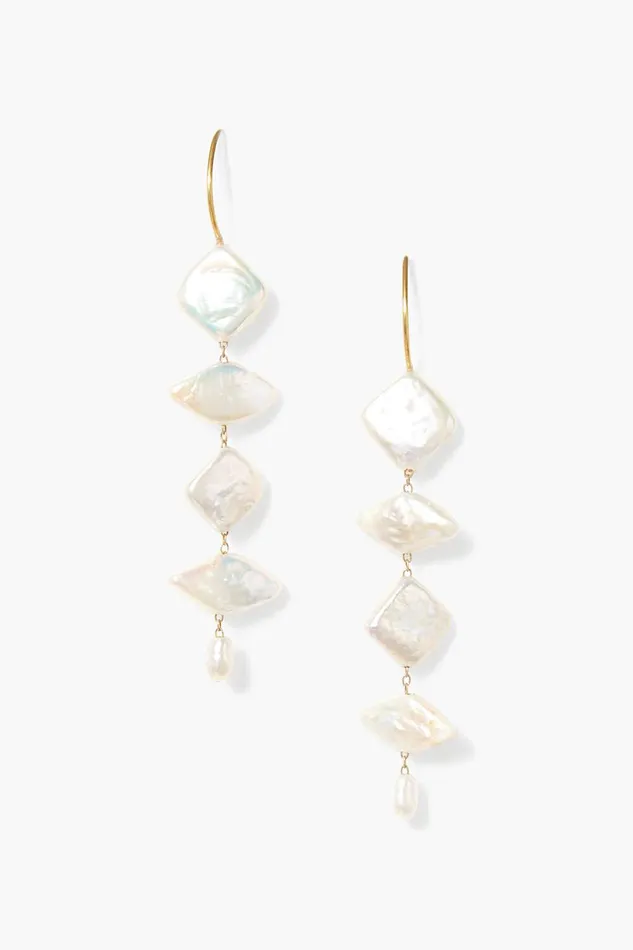 Brisa Earrings White Pearl Women Chan Luu Earrings