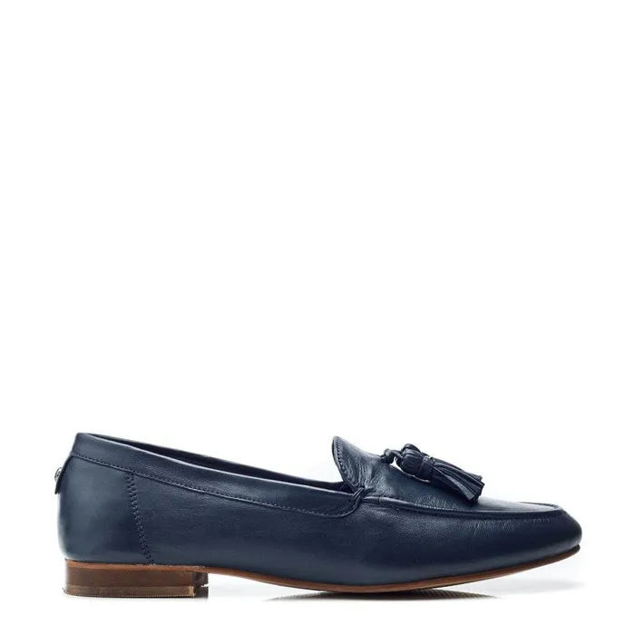 Brogues And Loafers Women Moda In Pelle Ellmia Navy Leather